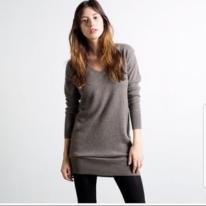 everlane cashmere v-neck tunic